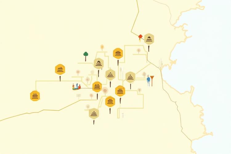 Infographic map of Saint Petersburg showing bee foraging paths from rooftop hives to diverse urban flora